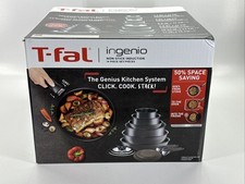 T-Fal Ingenio Non-Stick Induction 14-Piece Set L817SE74 Grey - NEW