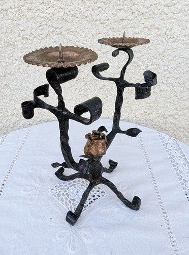 Chandelier fer forgé ancien - chandelier,