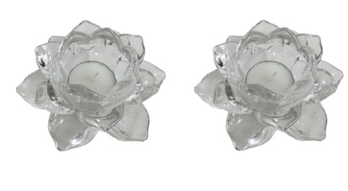 Paire photophores fleur - , de