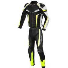 Combinaison en cuir buste Mille 2 pièces. pantalon veste de moto noir/jaune f...