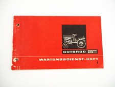 Gutbrod Superior 1050/2 Maintenance Service Booklet Checkbook 1971