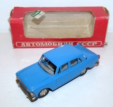 Saratov Novoexport 1/43 Moskvitch 412 Sedan Blue w A2 Base & Box Dated 1976