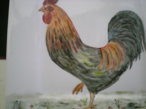 Belle assiette porcelaine coq - belle,