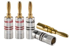 Poppstar fiches bananes, pour les câbles de jusqu'à 4 mm carré vissage ou 6 mm 4