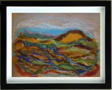 Gouache  PAYSAGE  FAUVISTE de