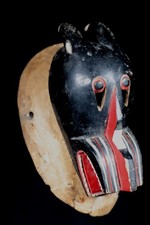 Art Africain - Ancien Masque de Portage Zoomorphe Baoulé Baule Akan - 20 Cms +++