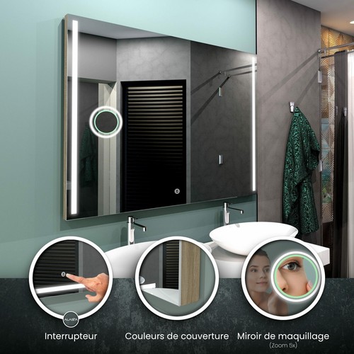 Miroir led roma 3 - led, couleurs