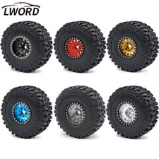 1.9 Beadlock Wheel Rim Tires Set for 1/10 RC Car Axial SCX10 90046 TRX4 TRX6
