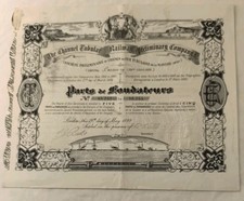 The Chanel Tubular Railway Priliminal Company, Ancestor of the Channel Tunnel