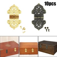 10 Pièces Antique Décorative Charnières Bois Boite Meubles / Porte Hardware