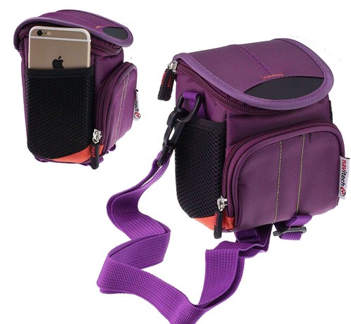 Navitech purple camera bag - navitech, for