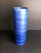 VERY ELEGANT LARGE EARTHENWARE ROLL VASE by ANTONIO LAMPECCO (1932-) Signed