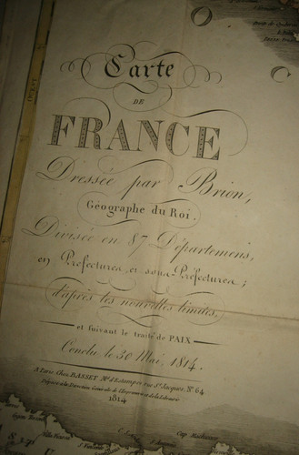 Ancienne carte france divisée - ancienne,