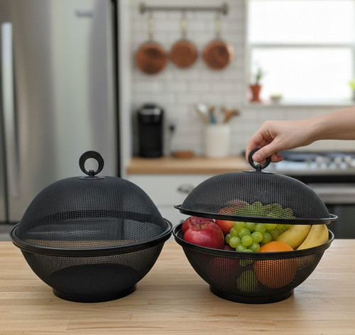 Fruit basket lid metal - fruit, w