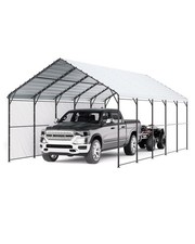 VEVOR Abri de voiture extérieur en métal robuste pour pick-up bateau 4 x 8 m