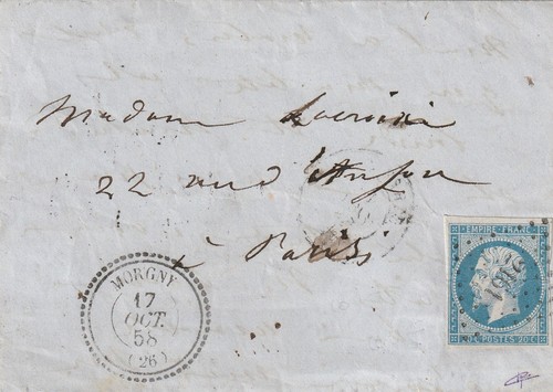 Morgny lettre de 1858 - -,