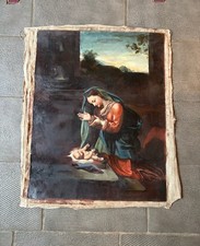 Tableau religieux huile sur