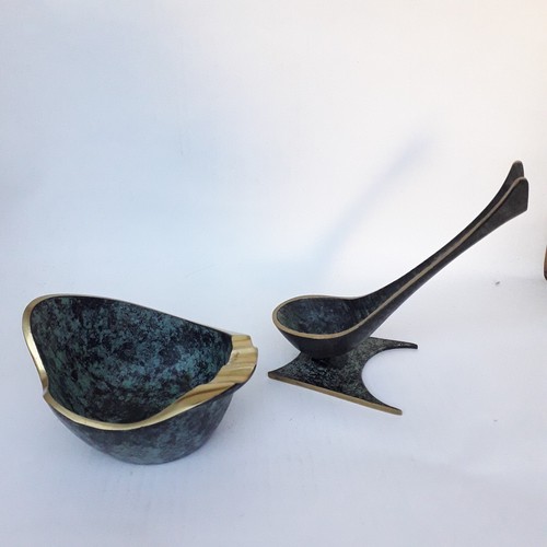 Cendrier bronze porte - bronze,