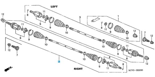 Honda element yh2 assy - 03-08,