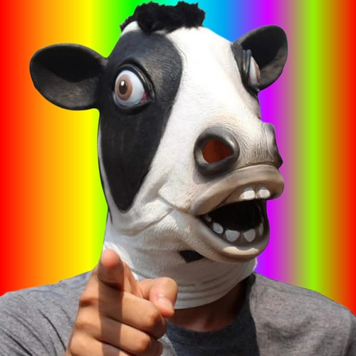 Masque vache latex animal - latex,