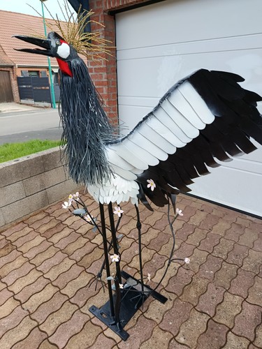 Statue jardin oiseau - jardin, grue