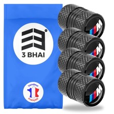 4x bouchon de valve M BMW aluminium NOIR - capuchon roue auto moto NEUF