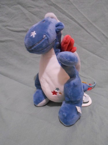 Peluche doudou dragon bleu