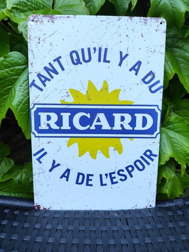 Plaque métal ricard 20x30cm - plaque,