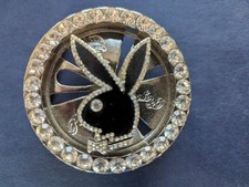 Playboy Bunny Spinning Vintage Rhinestone Belt Buckle