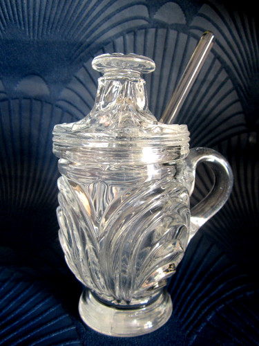 Ancien moutardier cristal - ancien,