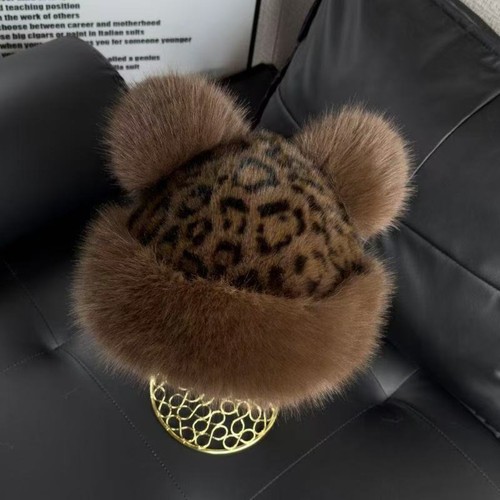 Femme fausse fourrure bonnet - fausse,