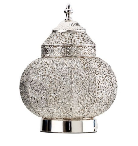 Lampe poser argentée - à,