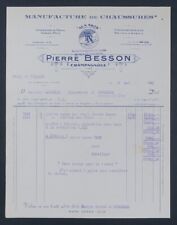 Invoice ski shoes Pierre BESSON CAMPAGNOLE 1950 old bill invoice 14