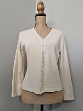 GERARD DAREL : GILET CREME ET LISERÉ BLANC 