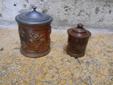 2 Anciens POTS en GRES DE BEAUVAISIS avec couvercle