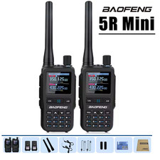 2pcs/Pack Baofeng UV 5R Mini Walkie Talkie Bluetooth Type-C Dual PTT Ham Radios
