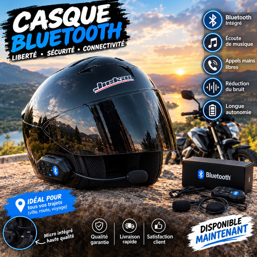 Casque moto bluetooth - casque,