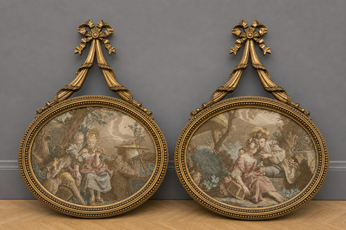 Paire médaillons muraux - médaillons,