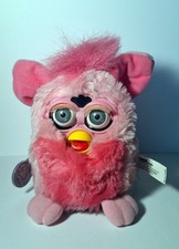 1998 Tiger Pink Furby - Tested, Works, + 4 New Batteries