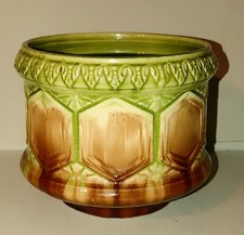 Brush McCoy Blended Majolica 1915 Antique Art Pottery Jardiniere