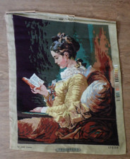 La Jeune Liseuse Fragonard "A YOUNG GIRL READING" Needlepoint Tapestry Complete