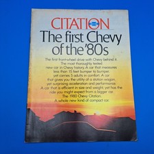 Vintage 1980 Chevrolet Citation Original Sales Brochure, Sedan & Coupe