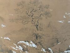 Beautiful white gouache painting pencil on paper 19th century Château Bramevaque Troubat