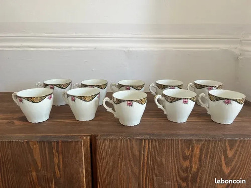Lot tasses limoges vintage - , x10