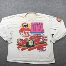 Vintage Brett Hearn Shirt Long Sleeve Mens XL Budweiser Auto Racing Dirt 90s