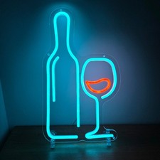 Bouteille en verre à vin LED