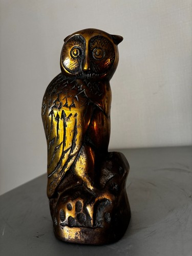 Sculpture chouette hibou - chouette, fonte