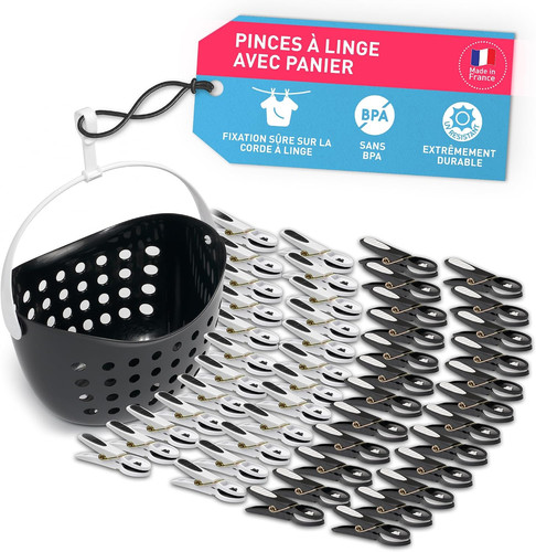 Pince linge aven panier - pince, –