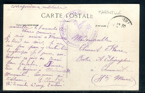 Cachet militaire sur - , carte