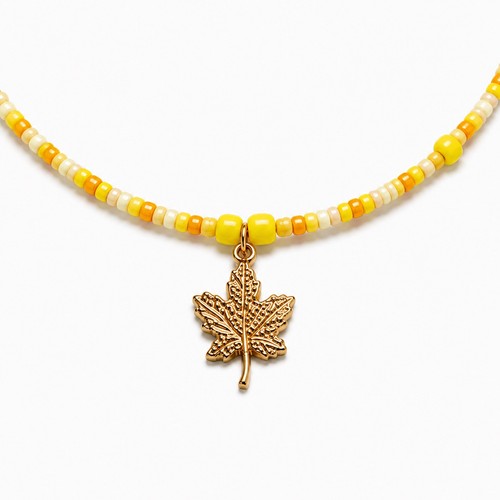 Collier perles verre - collier, de